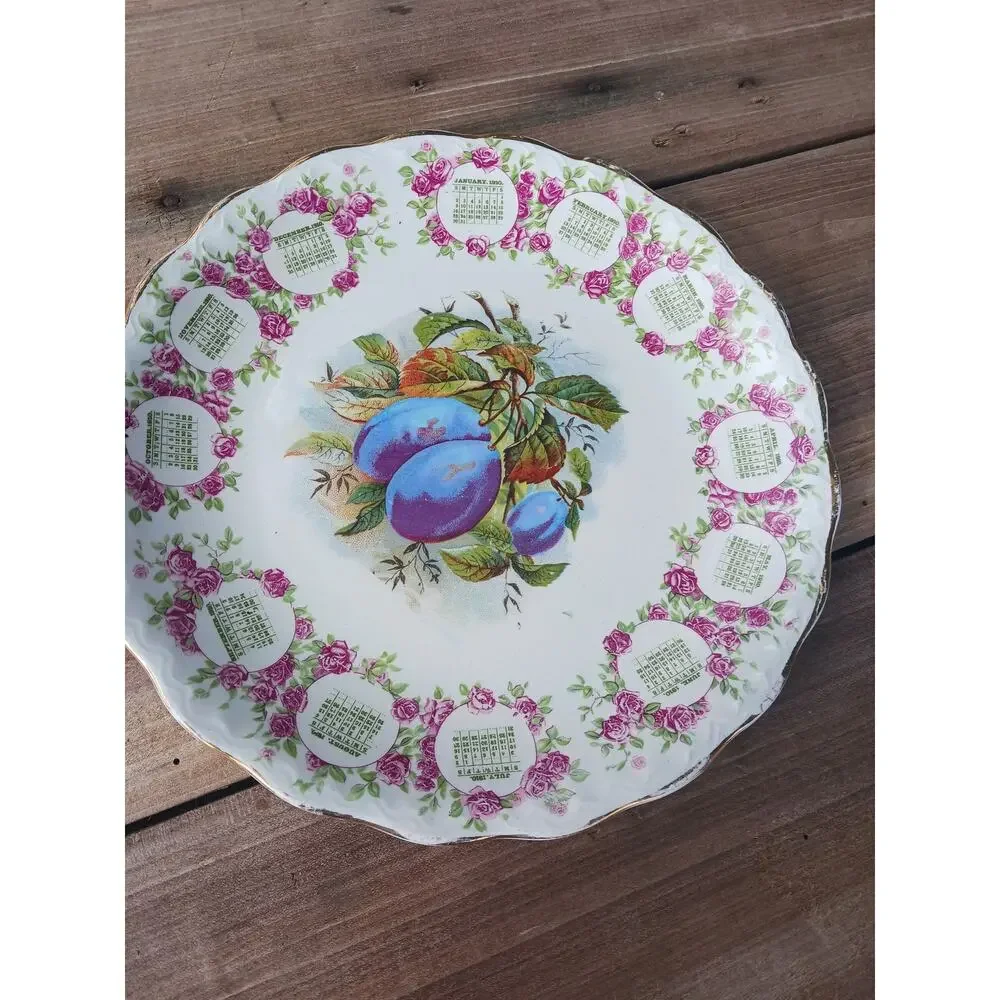 1910 Carnation McNicol Calendar Plate Fruit Plums